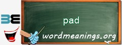 WordMeaning blackboard for pad